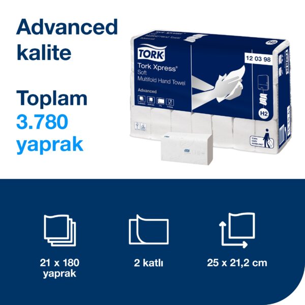120398 Tork Xpress® Z Katlı Havlu Advanced 180*21 - Görsel 4