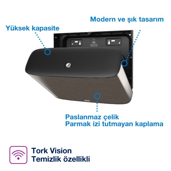 460006 Tork Jumbo Tuvalet Kağıdı Dispenseri Metal - Görsel 3