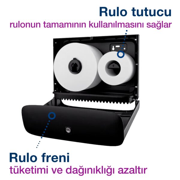 460006 Tork Jumbo Tuvalet Kağıdı Dispenseri Metal - Görsel 4