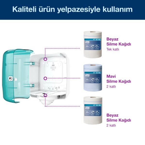 473180 Tork Reflex Dispenseri Turkuaz - Görsel 4