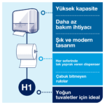 551000 Tork Matic® Hareketli Havlu Dispenseri Beyaz - Görsel 7
