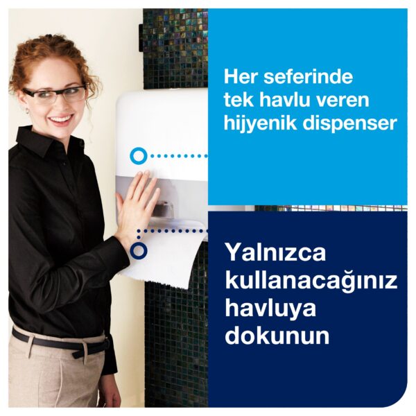 551100 Sensörlü Tork Matic® Hareketli Havlu Dispenseri Beyaz - Görsel 5