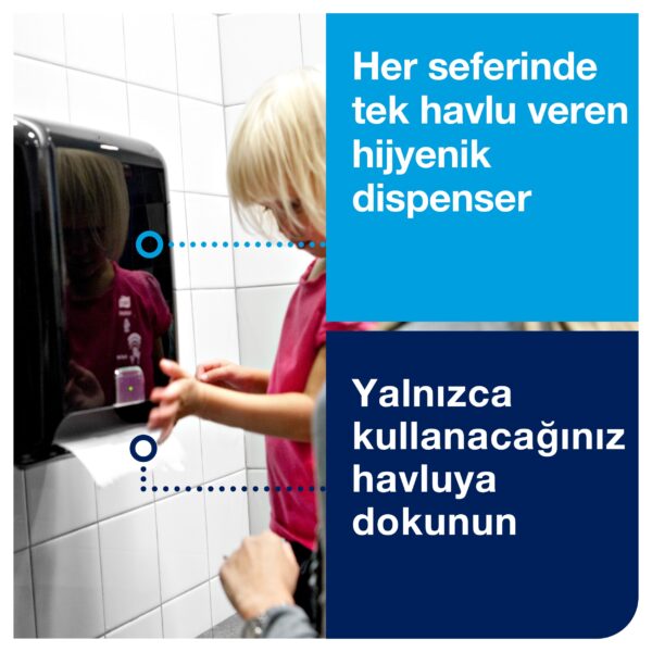 551108 Sensörlü Tork Matic® Hareketli Havlu Dispenseri Siyah - Görsel 5