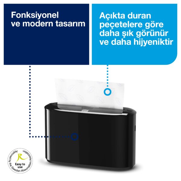 552208 Tork Xpress® Z Katlı Havlu Dispenseri Masaüstü Siyah - Görsel 3