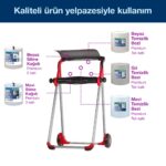 652008 Tork Dıştan Çekmeli Havlu Dispenseri Seyyar Kırmızı-Siyah - Görsel 5