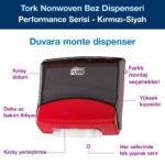 654008 Nonwoven Bez Dispenseri Kırmızı-Siyah - Görsel 4